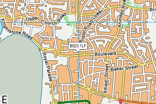 BS23 1LF map - OS VectorMap District (Ordnance Survey)