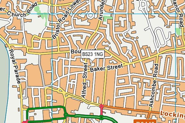 BS23 1NG map - OS VectorMap District (Ordnance Survey)