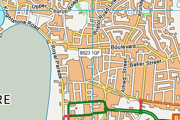 Topflight Gym map (BS23 1QF) - OS VectorMap District (Ordnance Survey)