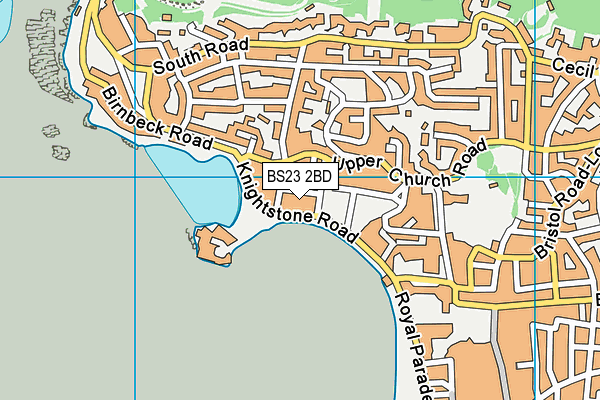 BS23 2BD map - OS VectorMap District (Ordnance Survey)