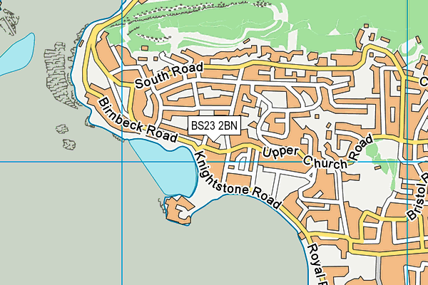 BS23 2BN map - OS VectorMap District (Ordnance Survey)