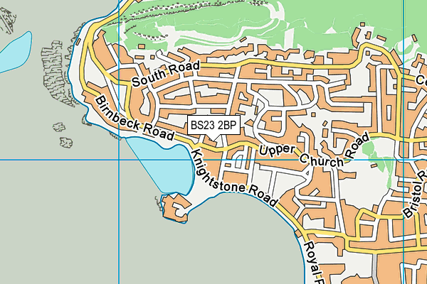 BS23 2BP map - OS VectorMap District (Ordnance Survey)