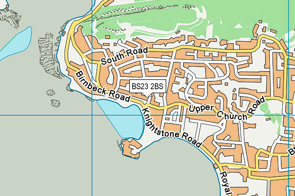 BS23 2BS map - OS VectorMap District (Ordnance Survey)
