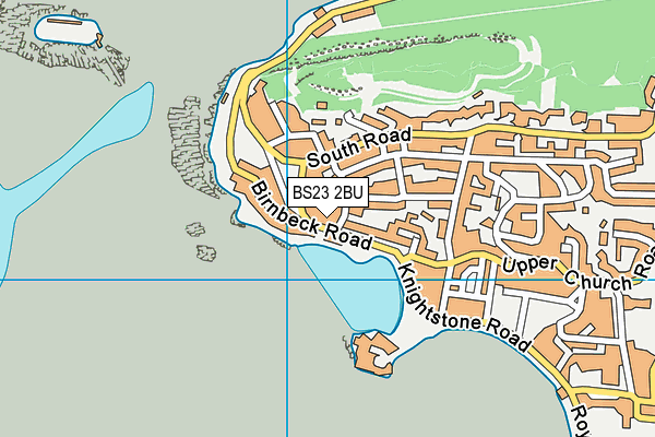 BS23 2BU map - OS VectorMap District (Ordnance Survey)
