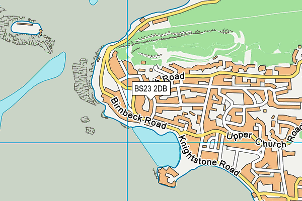 BS23 2DB map - OS VectorMap District (Ordnance Survey)
