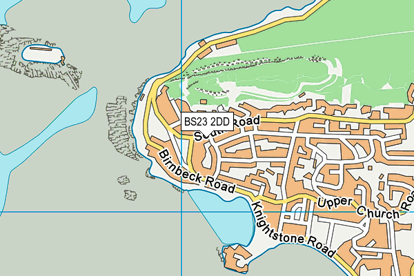 BS23 2DD map - OS VectorMap District (Ordnance Survey)