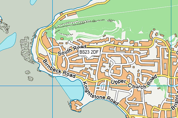 BS23 2DF map - OS VectorMap District (Ordnance Survey)