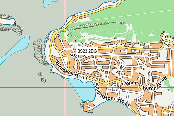 BS23 2DG map - OS VectorMap District (Ordnance Survey)