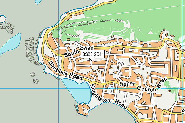 BS23 2DH map - OS VectorMap District (Ordnance Survey)