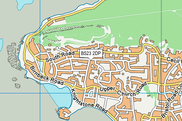 BS23 2DP map - OS VectorMap District (Ordnance Survey)
