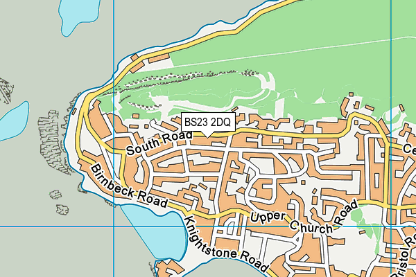 BS23 2DQ map - OS VectorMap District (Ordnance Survey)