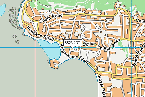 BS23 2DT map - OS VectorMap District (Ordnance Survey)