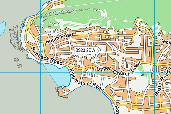 BS23 2DW map - OS VectorMap District (Ordnance Survey)