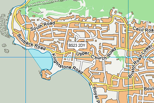 BS23 2DY map - OS VectorMap District (Ordnance Survey)