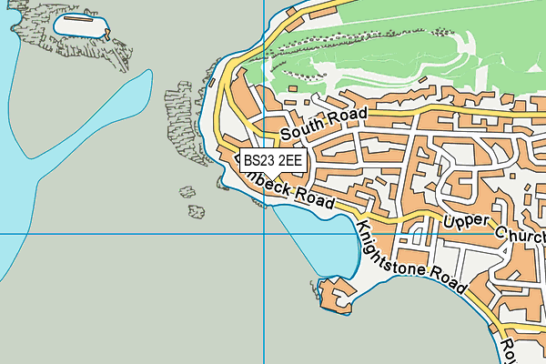 BS23 2EE map - OS VectorMap District (Ordnance Survey)