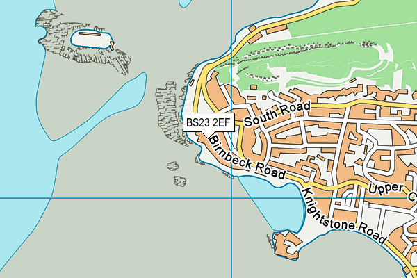 BS23 2EF map - OS VectorMap District (Ordnance Survey)