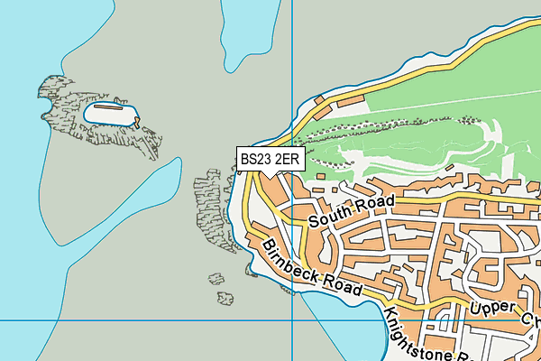 BS23 2ER map - OS VectorMap District (Ordnance Survey)