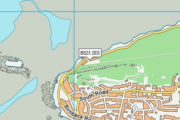 BS23 2ES map - OS VectorMap District (Ordnance Survey)