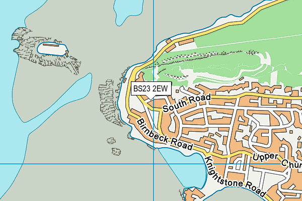BS23 2EW map - OS VectorMap District (Ordnance Survey)