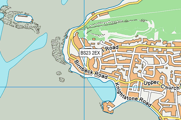 BS23 2EX map - OS VectorMap District (Ordnance Survey)