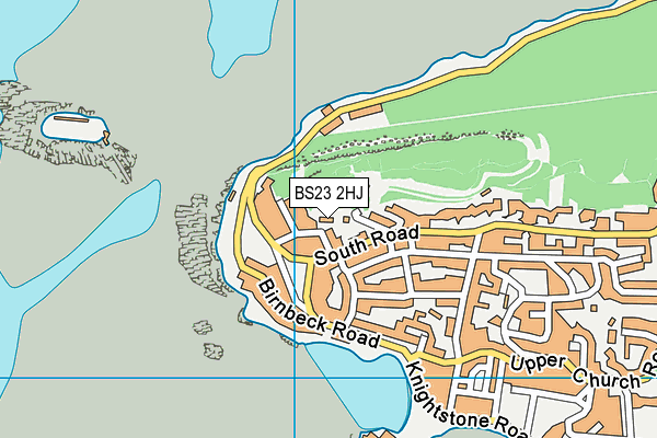 BS23 2HJ map - OS VectorMap District (Ordnance Survey)
