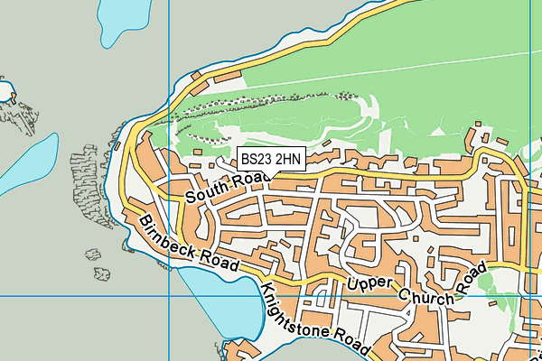 BS23 2HN map - OS VectorMap District (Ordnance Survey)