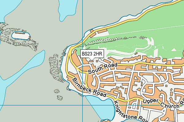 BS23 2HR map - OS VectorMap District (Ordnance Survey)