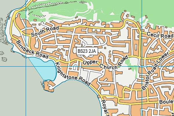 BS23 2JA map - OS VectorMap District (Ordnance Survey)