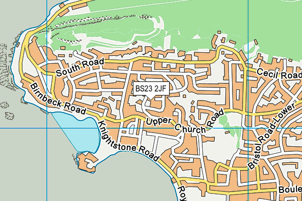 BS23 2JF map - OS VectorMap District (Ordnance Survey)