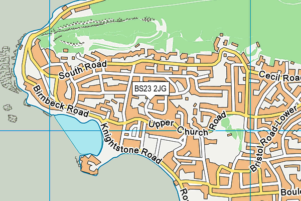 BS23 2JG map - OS VectorMap District (Ordnance Survey)