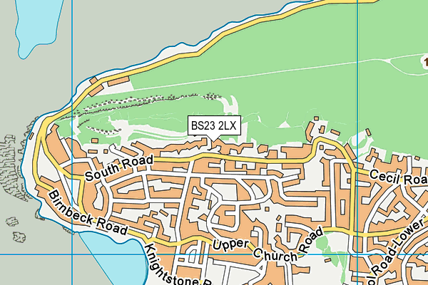 BS23 2LX map - OS VectorMap District (Ordnance Survey)