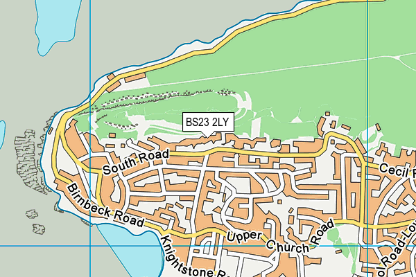 BS23 2LY map - OS VectorMap District (Ordnance Survey)