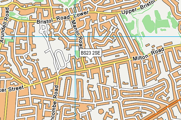 BS23 2SE map - OS VectorMap District (Ordnance Survey)