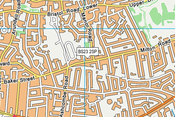 BS23 2SP map - OS VectorMap District (Ordnance Survey)