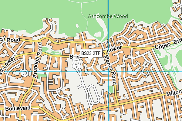 BS23 2TF map - OS VectorMap District (Ordnance Survey)