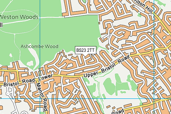 BS23 2TT map - OS VectorMap District (Ordnance Survey)