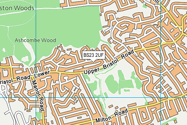 BS23 2UF map - OS VectorMap District (Ordnance Survey)