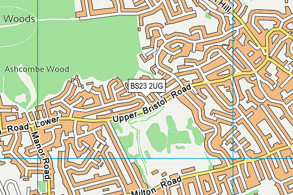 BS23 2UG map - OS VectorMap District (Ordnance Survey)