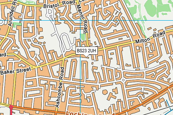 BS23 2UH map - OS VectorMap District (Ordnance Survey)