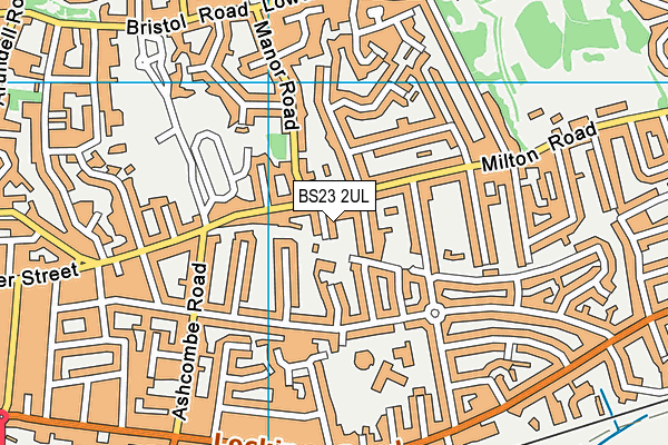 BS23 2UL map - OS VectorMap District (Ordnance Survey)