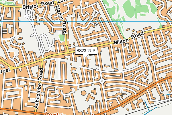 BS23 2UP map - OS VectorMap District (Ordnance Survey)