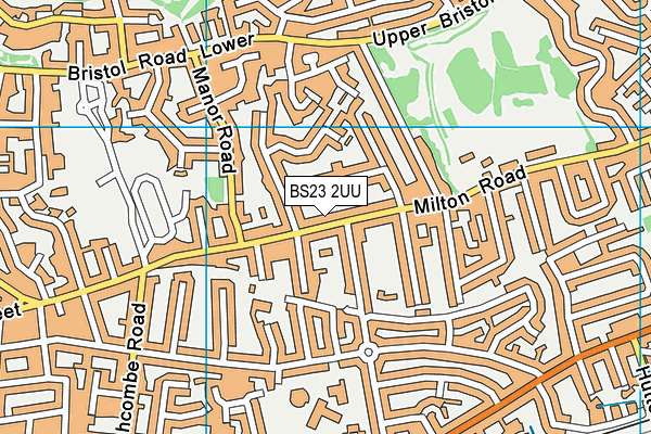 BS23 2UU map - OS VectorMap District (Ordnance Survey)