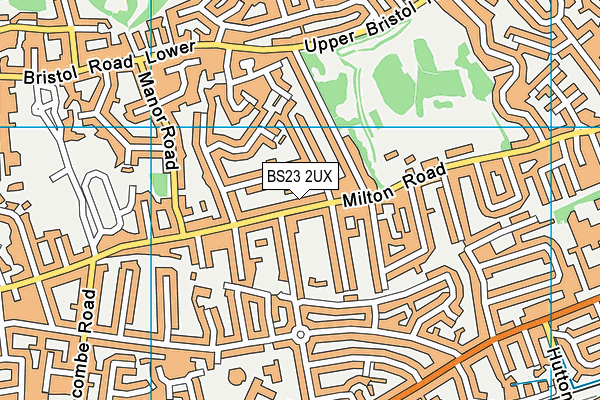 BS23 2UX map - OS VectorMap District (Ordnance Survey)