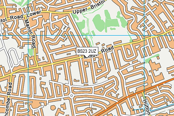 BS23 2UZ map - OS VectorMap District (Ordnance Survey)