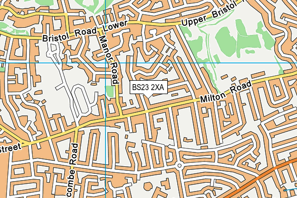 BS23 2XA map - OS VectorMap District (Ordnance Survey)