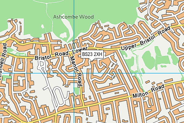 BS23 2XH map - OS VectorMap District (Ordnance Survey)