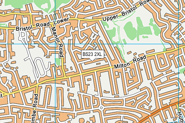 BS23 2XL map - OS VectorMap District (Ordnance Survey)
