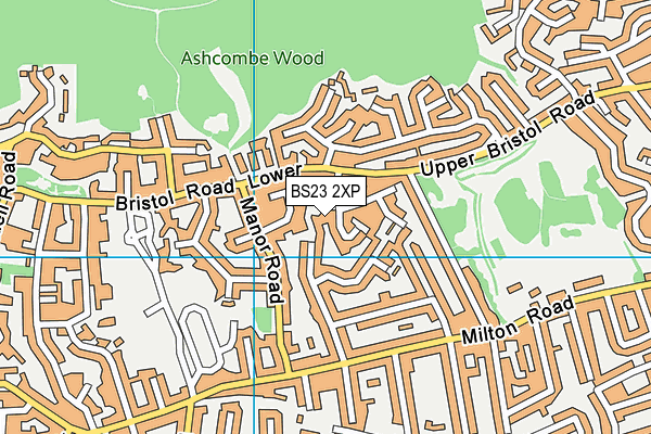 BS23 2XP map - OS VectorMap District (Ordnance Survey)