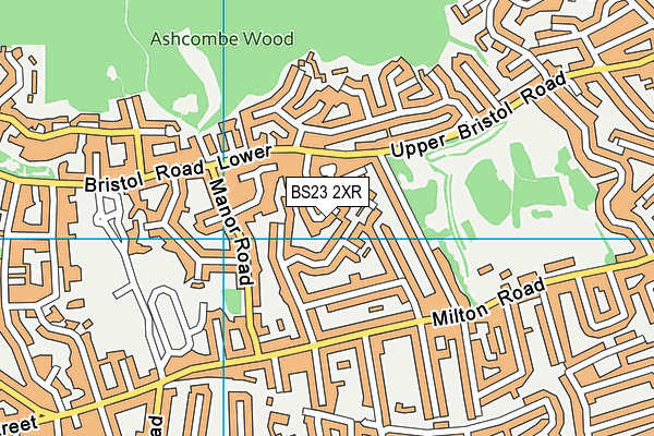 BS23 2XR map - OS VectorMap District (Ordnance Survey)