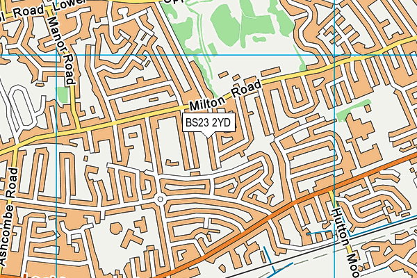 BS23 2YD map - OS VectorMap District (Ordnance Survey)